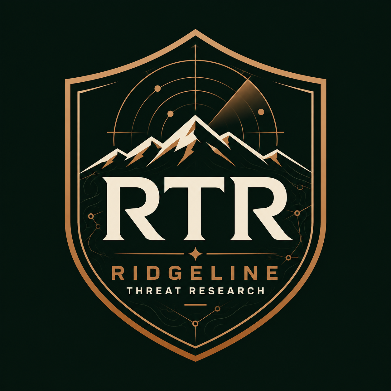 RidgeLine Threat Research shield emblem